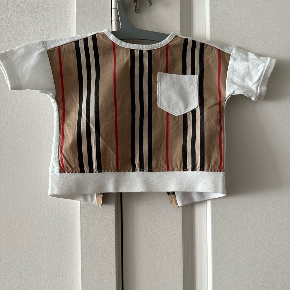 Burberry Icon Stripe Panel T-shirt